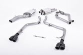 Milltek Audi S5 3.0 TFSI B8 SPORTBACK (2010 to 2011) Race Version. Quad Cerakote Black Tips
